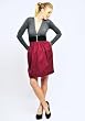 The Olian Long Sleeve V-neck Dolly Dress with Belt