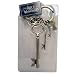 Search : Disney Round Hall Key Brass Key Ring - with 3 Key Dangles