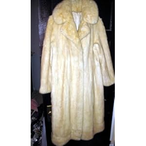 Long White Mink Fur Coat
