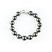 AugustinaJewelry Single Strand 7-7.5 Inch 12MM Black Shell Pearl Bracelet