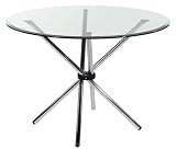 Euro Style 80036 Hydra Table Base & Glass Tops 36 in Diameter Clear Top PEP