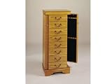 Jaydn Oak Finish Jewelry Armoire By Acme Furniture