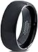 Tungsten Wedding Band Ring 8mm for Men Women Comfort Fit Black Enamel Domed Brushed Lifetime Guarantee