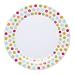 Kitchen Craft Coolmovers Polka Dinner Plate, Melamine, 25 cm