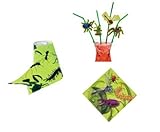 BUG Insect PARTY Table Decor/12 Beverage Straws/16 LUNCHEON NAPKINS/25' Party TAPE Streamers/DECORATIONS/Spiders/NATURE/BOY Themes/HALLOWEEN