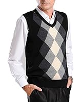 Men's Argyle V-Neck Sweater Vest