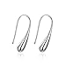 Minkang Fashion Jewelry 925 Solid Silver Teardrop Hoop Earrings