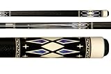 Imperial Medallion Series Black with Blue Prongs Pool Cue