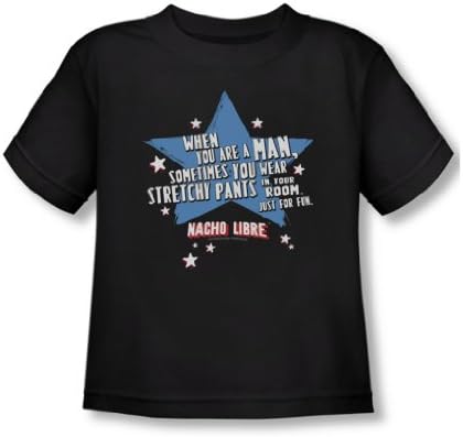 Nacho Libre - Toddler Stetchy Pants T-Shirt In Black, Size: 3T, Color: Black