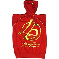 メンズ パーカージャージセットアップ長袖・長ズボンセットアップ上下セット・M、L、LL レッド×ゴールド L