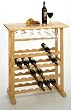 24-Bottle Wine Rack with Glass Rack in Beech Finish By Winsome Wood
