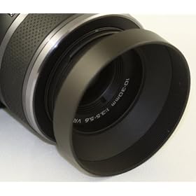 Professional 40.5mm Digital Metal Lens Hood For Nikon 1 V1 J1 10mm 10-30mm 30-110mm with Lens cap Holder and Lens cleaning Kit