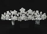 Flower Bridal Wedding Veil Swarovski Crystal Tiara T81
