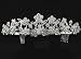 Flower Bridal Wedding Veil Swarovski Crystal Tiara T81