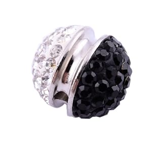 Kadima Swarovski Elements ,Disco Ball ,Shamballa Ball , Lots of 12pcs 12MM Shamballa Inspired Pave Crystals Alloy Ball - Crystal/Black