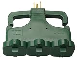 Coleman Cable 3 Outlet Outdoor Adapter with Cord Manager #9908-05