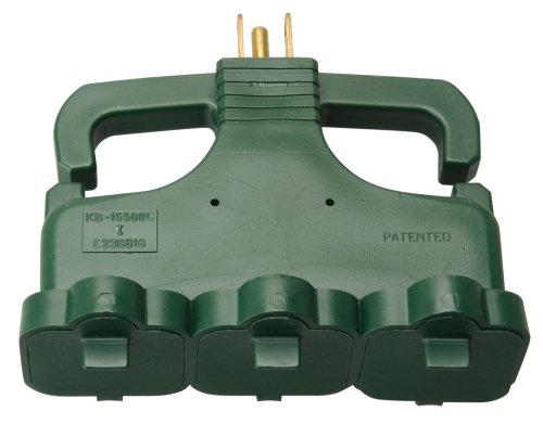 Coleman Cable 3 Outlet Outdoor Adapter with Cord Manager #9908-05