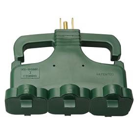 Coleman Cable 9908-05 3 Outlet Outdoor Adapter with Cord Manager by Coleman Cable