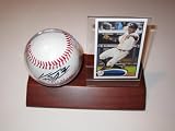 Curtis Granderson Signed Autographed Baseball & Holder Plus Card New York Yankees Coa