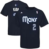 adidas Jason Kidd Dallas Mavericks #2 Net Number T-Shirt - Navy Blue (Small)