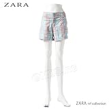 (ザラ)ZARA レディース マドラス柄ショートパンツ(アウトレット特価)「7488-506」 ZARA ザラ アバクロ、H＆M、フォーエバー21などに並ぶ世界的人気ファストファッションの代表格のスペインブランド 40 402