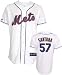 Johan Santana Jersey: Adult 2010 Majestic Home White Replica #57 New York Mets Jersey