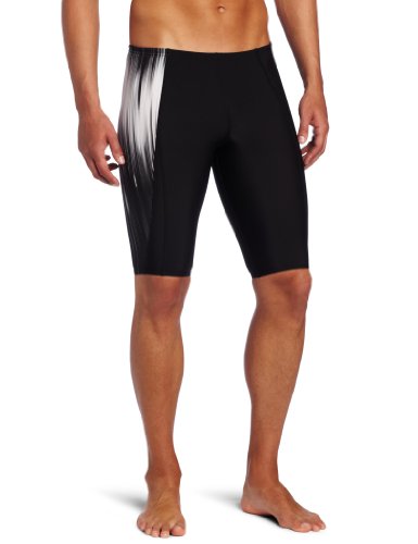 Speedo Men's Team Collection Power Sprint Endurance Jammer Swimsuit, Black, 34