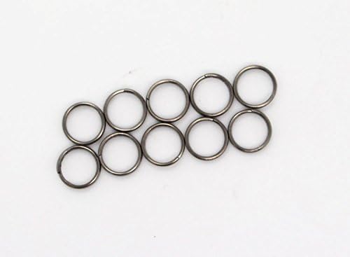 10pcs Titanium Ti Matte Key Chain Key Ring Split Ring Size S 12mm 0.47"
