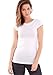 Ladies White Plain Short Sleeve T-Shirt Round Neck, Cotton Spandex
