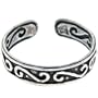 925 Sterling Silver Curl Design 2 Toe Ring