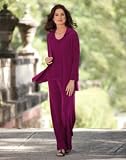TravelSmith Womens Tres Elegant Knit Three-Piece Set Purple Wine S