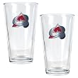 Colorado Avalanche 2pc Pint Ale Glass Set - Primary Logo NHL Hockey