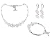 Jewelry : Clear Swarovski Crystal Bicone Sterling Silver Bracelet Earrings 16" 18" 20" 22" 24" Necklace Jewelry Set