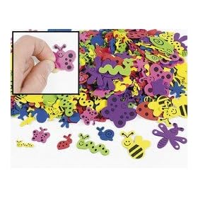 500 Assorted Bug Shape Foam Self-Adhesive Craft Stickers