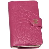 (シャネル)CHANEL　A50087　カメリアエンボス　ジップポケット付き二つ折り財布　ピンク/ゴールド金具　並行輸入品
