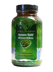 Irwin Naturals Immuno-Shield All Season Wellness Dietary Supplement Liquid Gel Caps, 100-Count Bottles (Pack of 2)