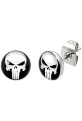 Timeless Treasures - Stainless Steel Punisher Stud Earrings -7 mm Diameter (.27")