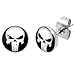 Timeless Treasures - Stainless Steel Punisher Stud Earrings - 7 mm Diameter (.27