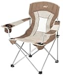 Gelert Albury - Fauteuil de camping avec porte-boisson - Marron/blanc cassé