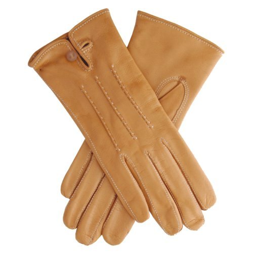 Italian Cashmere Lined Leather Dress Gloves Size 7 Color CAMEL By Fratelli Orsini (CC4351)