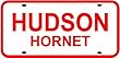 HUDSON HORNET LICENSE PLATE sign car