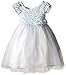 Laura Ashley London Girls' Brocade and Tulle Dress