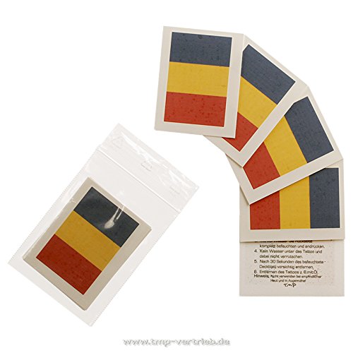 Rumänien Tattoo Fahne 5er Fan Set – EM Fanartikel 2016 – Romania Flag