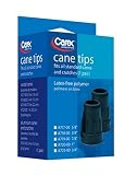 Carex Rubber Cane Tips, 2 Cane Tips (Pack of 2)