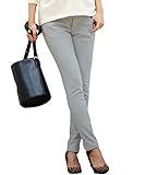 Angeliebe エンジェリーベ 産前 産後 対応 裏 フェルト タッチ 起毛 スキニー パンツ 7号 ライト グレー