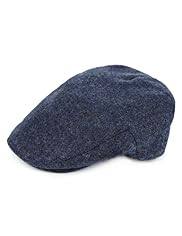 Pure Wool Tweed Flat Cap
