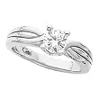 14K White Gold Diamond Solitaire Engagement Ring - 0.50 Ct.