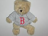 BOSTON RED SOX 8 Plush TEDDY BEAR with Team Logo Embroidered Grey Hoodie