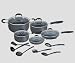 16PC HARD ANODIZED COOWARE SET with Silicone Handles