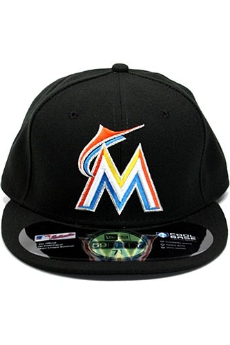 MLB Florida Marlins Authentic On Field Cap (Black, 714)